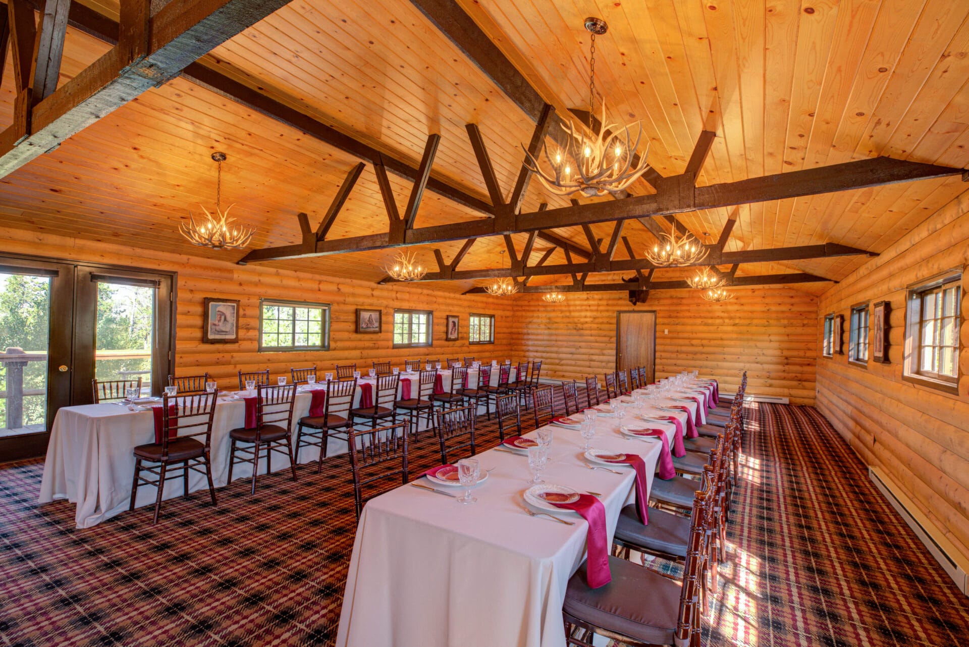 Perfect Rustic Charm in a Gathering Space at Moose Lodge